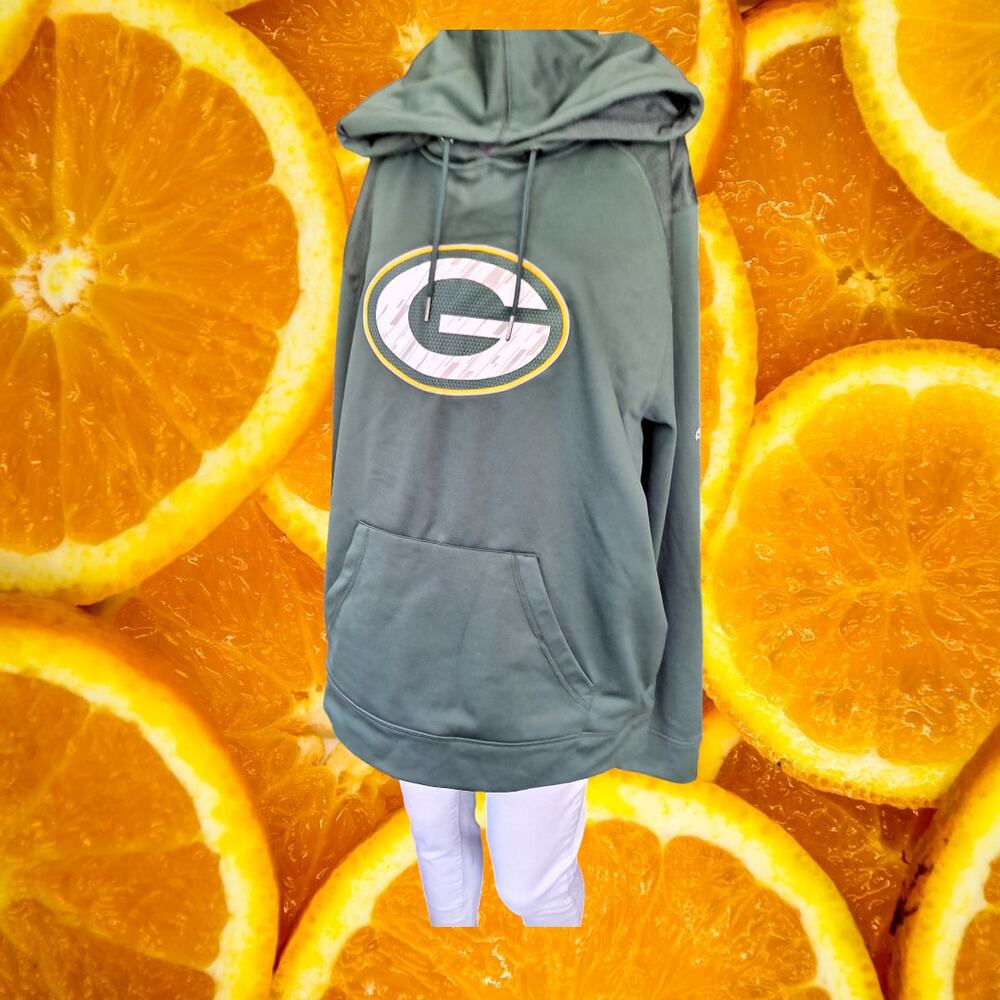 Majestic Green Bay Therma Base Hoodie Sweatshirt Size XL